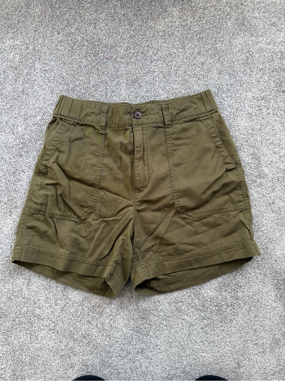 GAP Olive Green High-Rise Utility Shorts